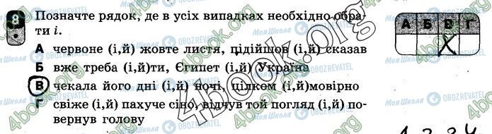 ГДЗ Українська мова 10 клас сторінка Вар.2 (8)